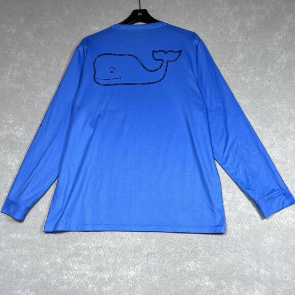 Vineyard Vines Shirt Mens Size Large Blue Performance Solid Shirt Long Sleeve - Picture 9 of 12